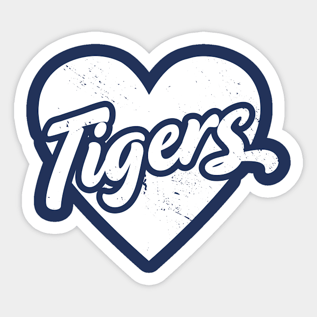 Vintage Tigers School Spirit // High School Football Mascot // Go Tigers Sticker by SLAG_Creative